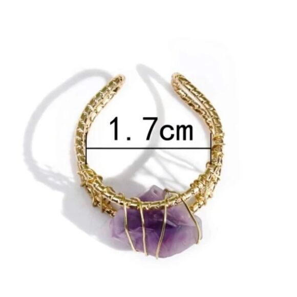 Purple EMERY ROSE STONE RING - Picture 7 of 11